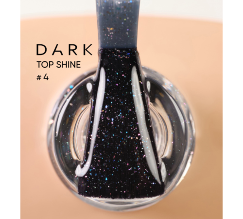 DARK Shine Top No. 04, with colored microglitter, 10 ml