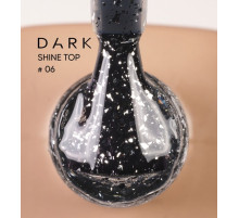 Top for nails DARK Shine Top No. 06, silver, 10 ml