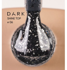 Top for nails DARK Shine Top No. 06, silver, 10 ml