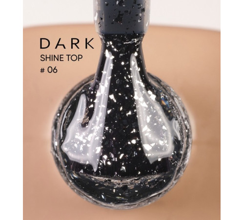 Top for nails DARK Shine Top No. 06, silver, 10 ml