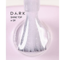 Топ для нігтів DARK Shine Top №09, рожевий з шиммером, 10 мл