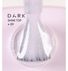 Top for nails DARK Shine Top #09, pink with shimmer, 10 ml