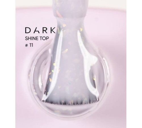 Top for nails DARK Shine Top No. 11, pink with glitter, 10 ml