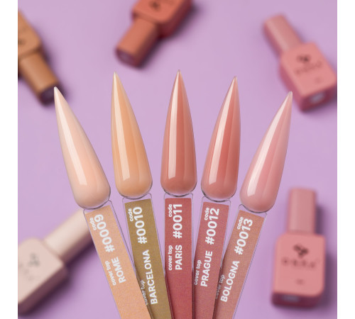Top for nails DNKA Cover Top No. 009 Rome, delicate peach, 12 ml