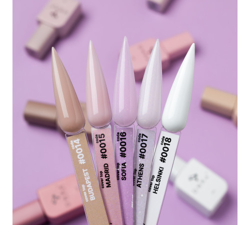 Top for nails DNKA Cover Top No. 018 Helsinki, white, 12 ml