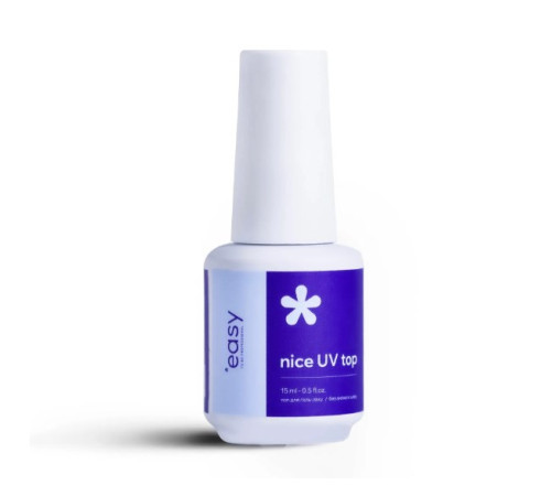 Easy Nice Top UV nail top coat, with filters, without sticky layer, 15 ml