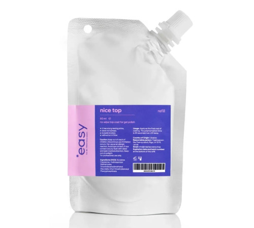 Easy Nice Top Nail Top, without sticky layer, 60 ml