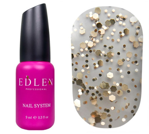 Nail top Edlen Matt CHEERS top matte with confetti, 9 ml