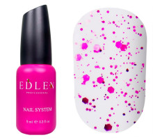 Top for nails Edlen Matt Euphoria top matte with pink confetti, 9 ml