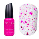 Top for nails Edlen Matt Euphoria top matte with pink confetti, 9 ml