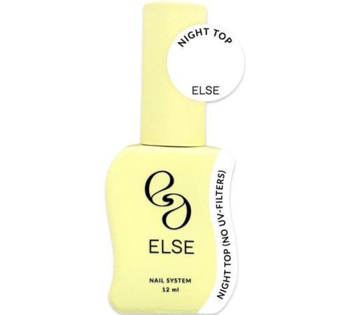 Else Night top nail top No UV filters, without filters, 12 ml
