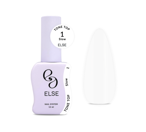 Else Tone top nail polish No. 01 Slow, milky, 12 ml
