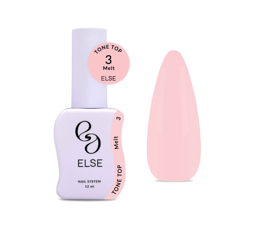 Else Tone top nail polish №03 Melt, delicate peach, 12 ml
