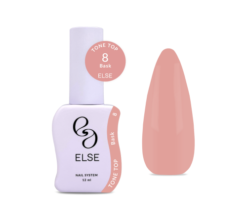 Else Tone top nail polish #08 Bask, rich nude, 12 ml