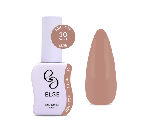 Else Tone top nail polish No. 10 Depth, caramel, 12 ml