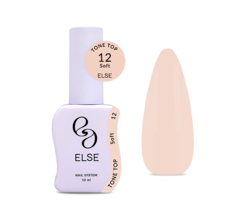 Топ для нігтів Else Tone top №12 Soft, тілесний, 12 мл