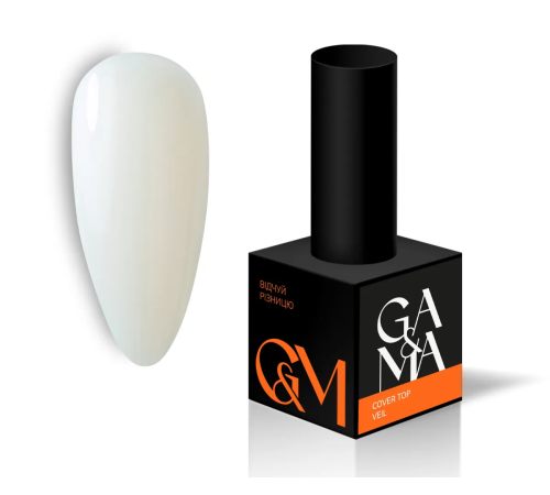 Топ для нігтів GaMa Cover Top Veil, слонова кістка, 10 мл