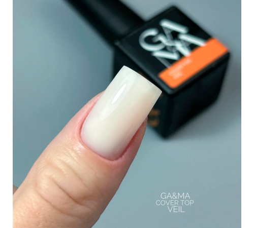 Топ для нігтів GaMa Cover Top Veil, слонова кістка, 10 мл