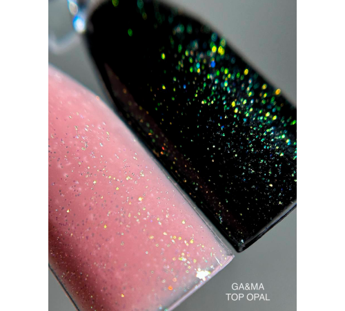 Топ для нігтів GaMa Opal Top, з блискітками, 10 мл