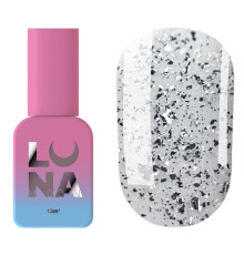 Luna Top Argent Nail Top, Clear, Silver Plated, No Sticky Layer, 13ml