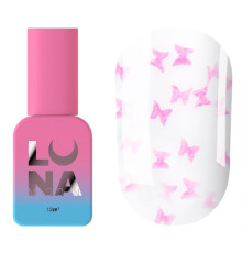 Nail top Luna Top Butterfly Pink, transparent, non-sticky layer, 13 ml