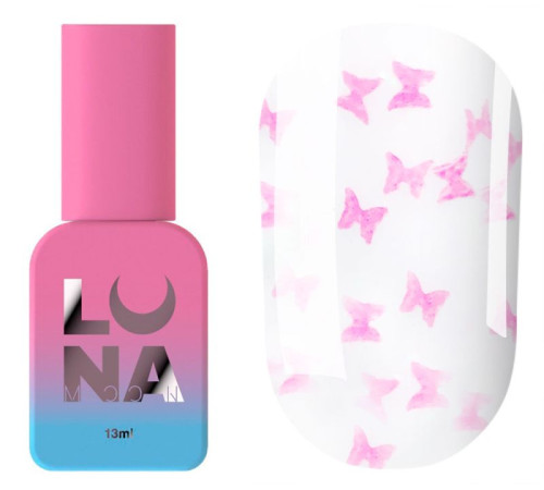 Топ для нігтів Luna Top Butterfly Pink, прозорий, без липкого шару, 13 мл