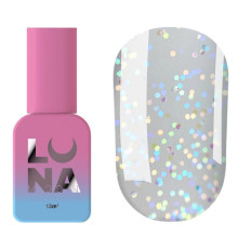 Luna Top Calx Nail Top, Clear, Glitter, Non Sticky, 13ml