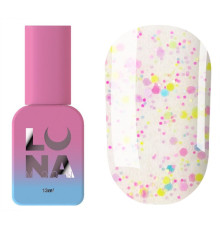 Топ для нігтів Luna Top Confetti, прозорий, з конфетті, без липкого шару, 13 мл