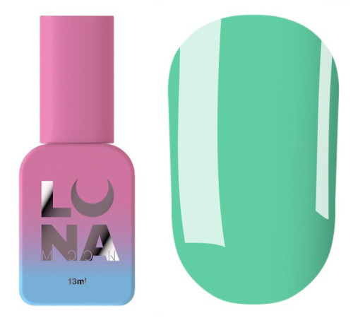 Топ для нігтів Luna Top Glass №14, лазурний, 13 мл