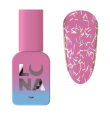 Топ для нігтів Luna Top Ice Cream, прозорий, з конфетті, без липкого шару, 13 мл