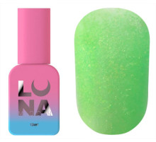 Топ для нігтів Luna Top Matte Sand Green, матовий з зеленою крихтою, без липкого шару, 13 мл