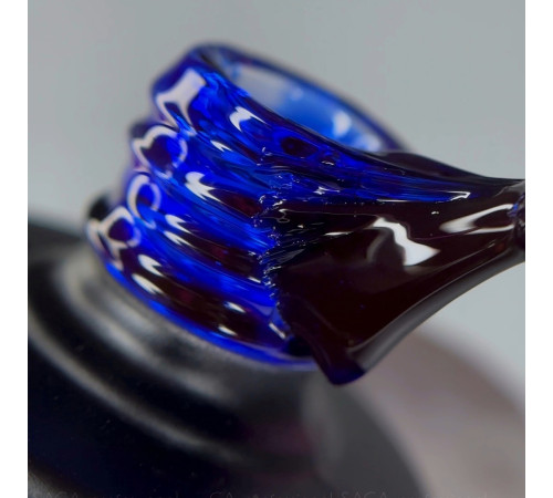Топ для нігтів Saga GLASS Top №07, вітраж синій, 10 мл