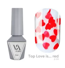 Топ для нігтів Valeri Top Love is Red, 6 мл