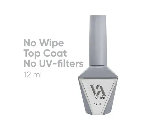 Топ для нігтів Valeri Top Non Wipe no UV, без фільтрів, 12 мл