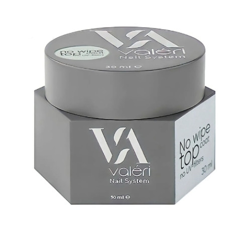 Valeri Top Non Wipe no UV nail top, without filters, 30 ml