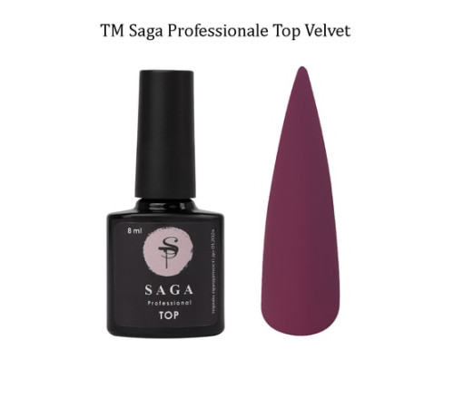 Top matte for gel polish SAGA Velvet 8 ml