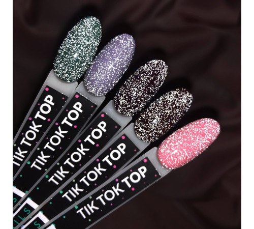 Top reflective Kira Nails Tik Tok No Wipe Top Coat, 6 ml