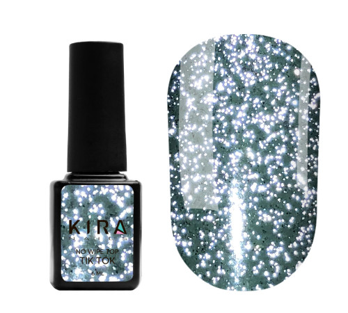 Top reflective Kira Nails Tik Tok No Wipe Top Coat, 6 ml