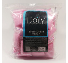 Трусики-стрінги Doily зі спанбонду рожеві, 50 шт