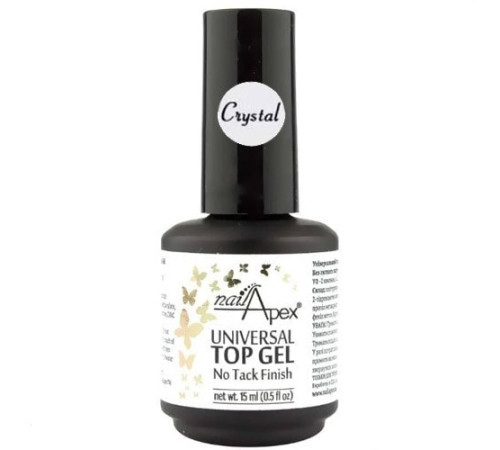Universal top gel Universal top gel Crystal NailApex without UV without sticky layer 15 ml