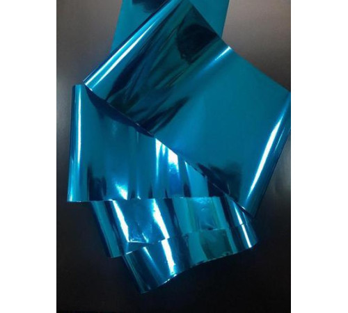 Translucent foil for casting is glossy blue
