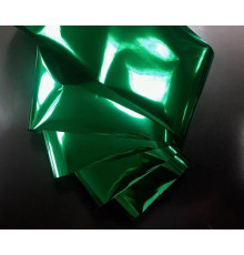 Translucent foil for casting is glossy green