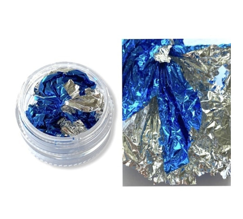 The foil of the reaper is silvery blue