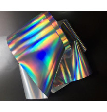 Holographic silver foil transferable for glossy casting