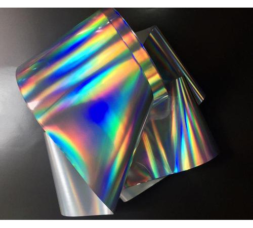 Holographic silver foil transferable for glossy casting
