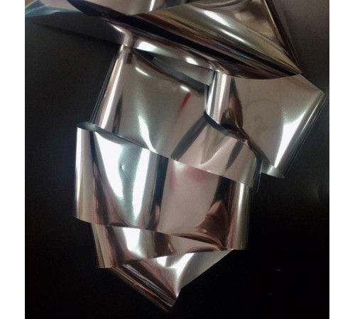Glossy silver transfer foil for casting