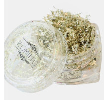 Фольга стружка Komilfo Foil Stripes №09 Champagne silver шампанське срібло  0,2 г
