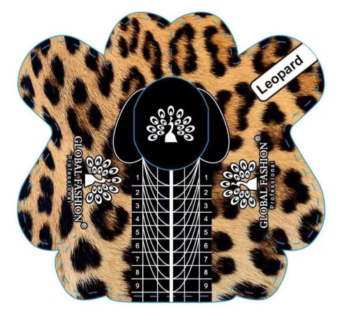 Forms for nail extensions Leopard, 300 pcs