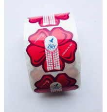 Forms for nail extension pink flower 100 pcs