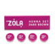 Henna box ZOLA Henna Dark Brown for dark eyebrows 4 pieces of 2.5 g